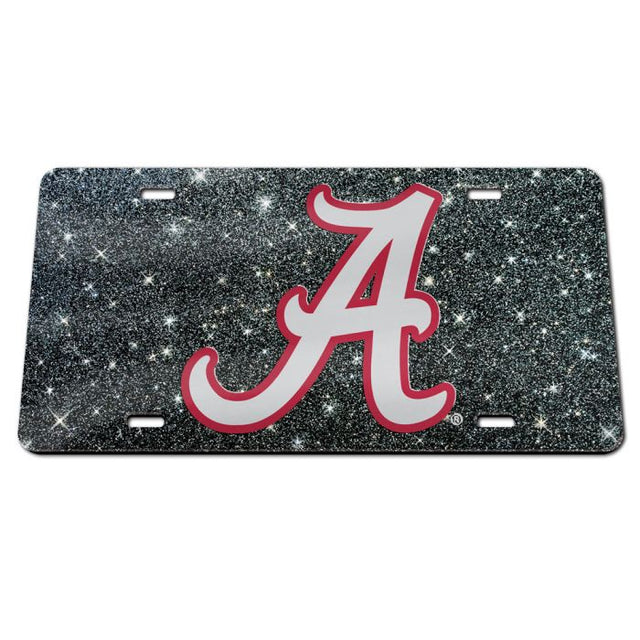 Alabama Crimson Tide GLITTER BACKGROUND Acrylic Classic License Plates