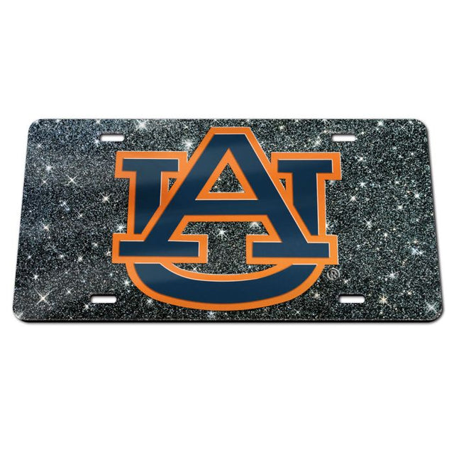 Placas de matrícula clásicas de acrílico con fondo brillante de Auburn Tigers