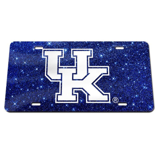 Matrícula especial de acrílico con fondo brillante de Kentucky Wildcats