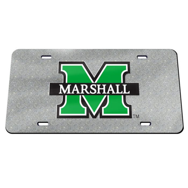 Marshall Thundering Herd GLITTER BACKGROUND Acrylic Classic License Plates