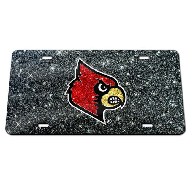 Louisville Cardinals GLITTER Specialty Acrylic License Plate