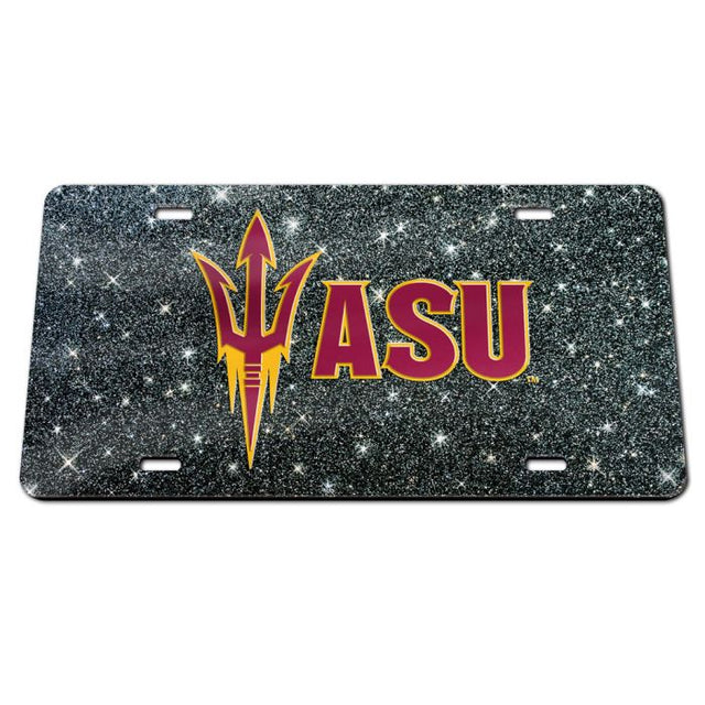 Arizona State Sun Devils GLITTER BACKGROUND Acrylic Classic License Plates