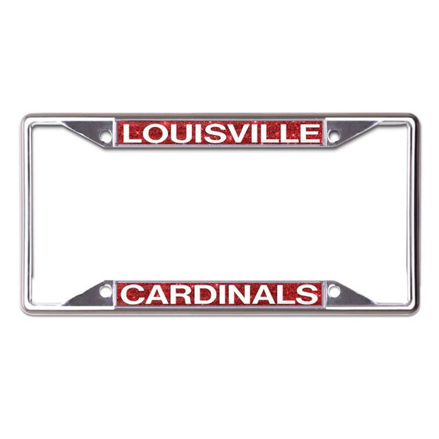 Marco de fotos impreso con letras brillantes de los Louisville Cardinals, de acero inoxidable