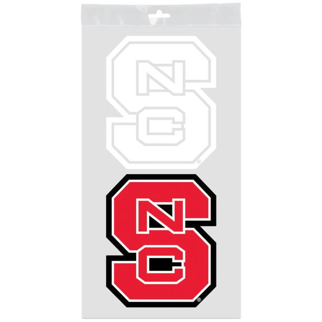 Calcomanías para ventanas de los Wolfpack de NC State, 4" x 7"