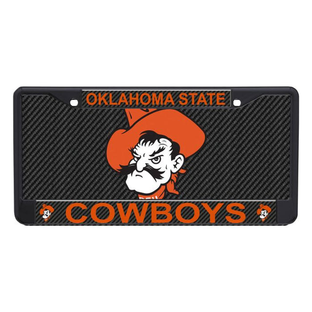 Oklahoma State Cowboys CARBON SET Specialty Acrylic License Plate