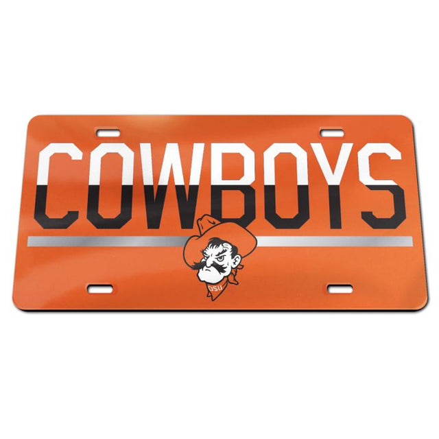 Oklahoma State Cowboys COLOR DUO Specialty Acrylic License Plate