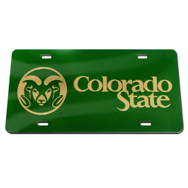 Placas de matrícula clásicas de acrílico de Colorado State Rams