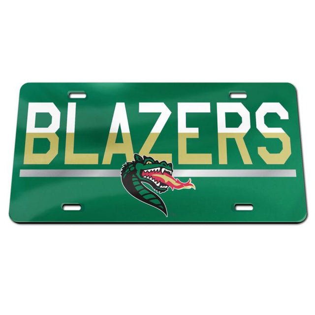 Alabama at Birmingham Blazers COLOR DUO Specialty Acrylic License Plate