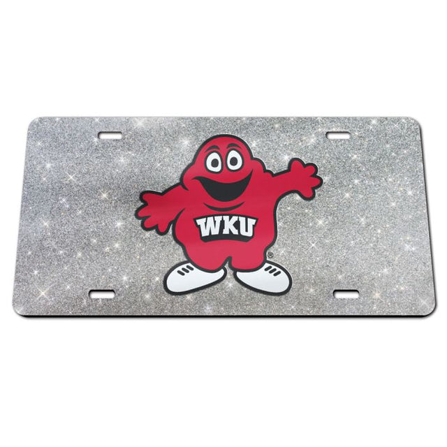 Western Kentucky Hilltoppers GLITTER BACKGROUND Specialty Acrylic License Plate