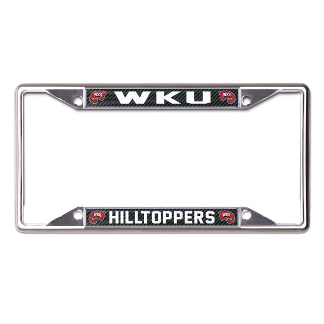 Cuadro de acero inoxidable con licencia de carbono Hilltoppers de Western Kentucky impreso