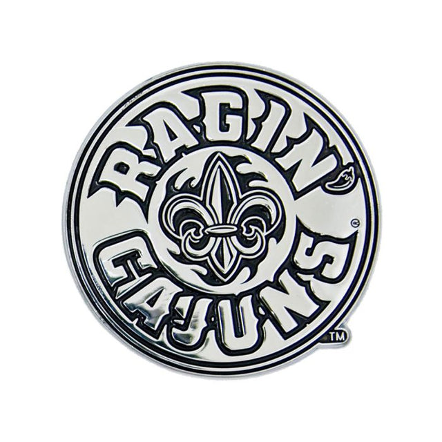 Louisiana - Lafayette Ragin Cajuns Chrome Free Form Auto Emblem