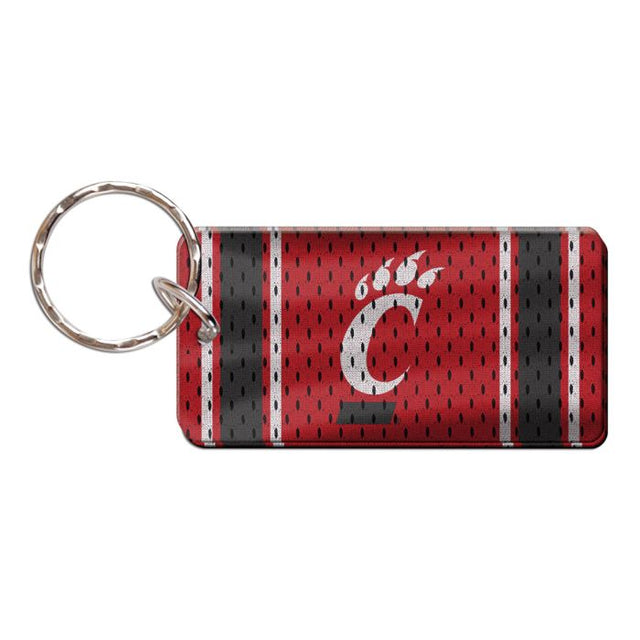 Llavero rectangular con la camiseta de los Cincinnati Bearcats