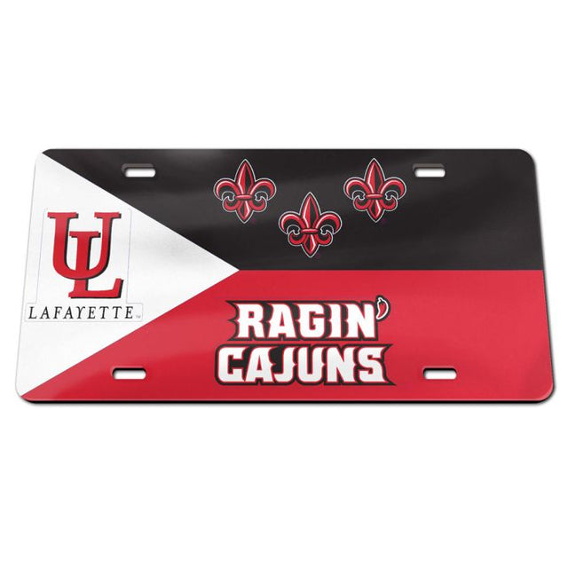 Luisiana - Matrícula acrílica especial de Lafayette Ragin Cajuns