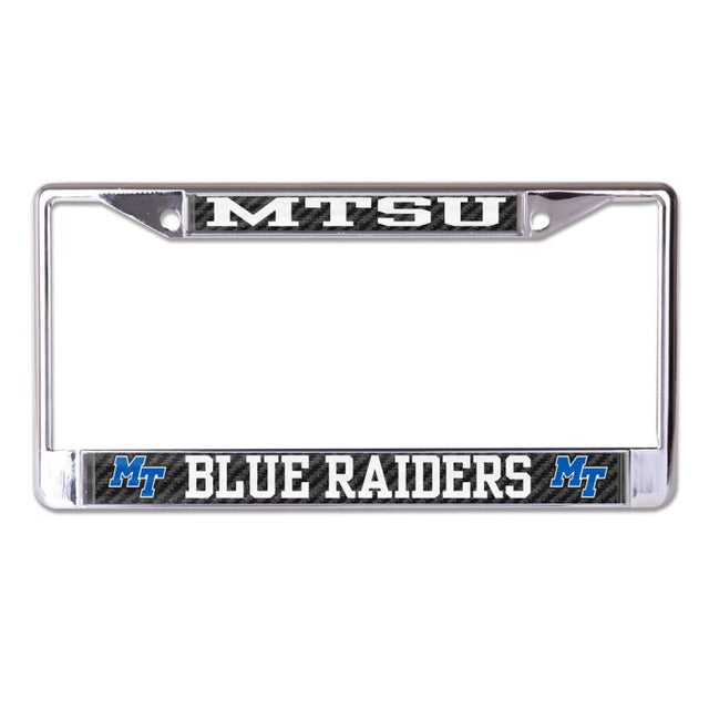 Middle Tennessee State Blue Raiders CARBON Lic Plt Frame S/L Printed