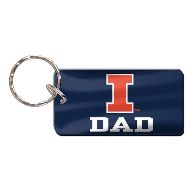 Illinois Fighting Illini Keychain Rectangle