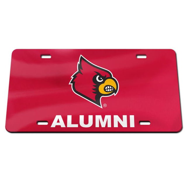 Placas de matrícula clásicas de acrílico de los Louisville Cardinals