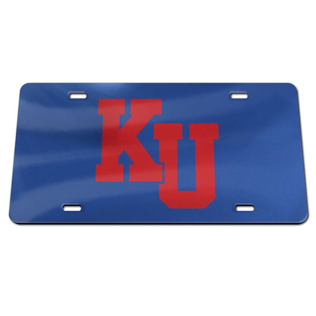 Kansas Jayhawks Specialty Acrylic License Plate