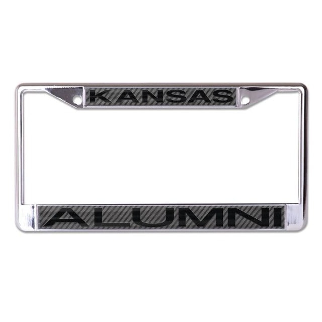 Kansas Jayhawks CARBON Lic Plt Frame S/L Printed