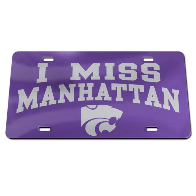 Kansas State Wildcats Acrylic Classic License Plates