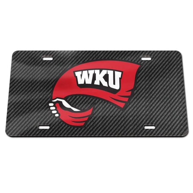 Western Kentucky Hilltoppers CARBON Specialty Acrylic License Plate