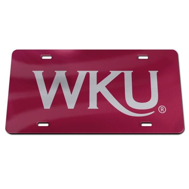 Western Kentucky Hilltoppers Acrylic Classic License Plates