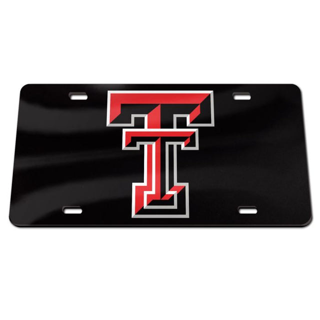 Matrícula acrílica especial de los Texas Tech Red Raiders