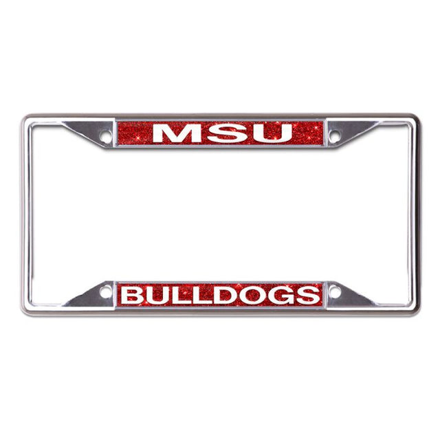 Mississippi State Bulldogs GLITTER BACKGROUND Lic Plate Frame B/O Printed