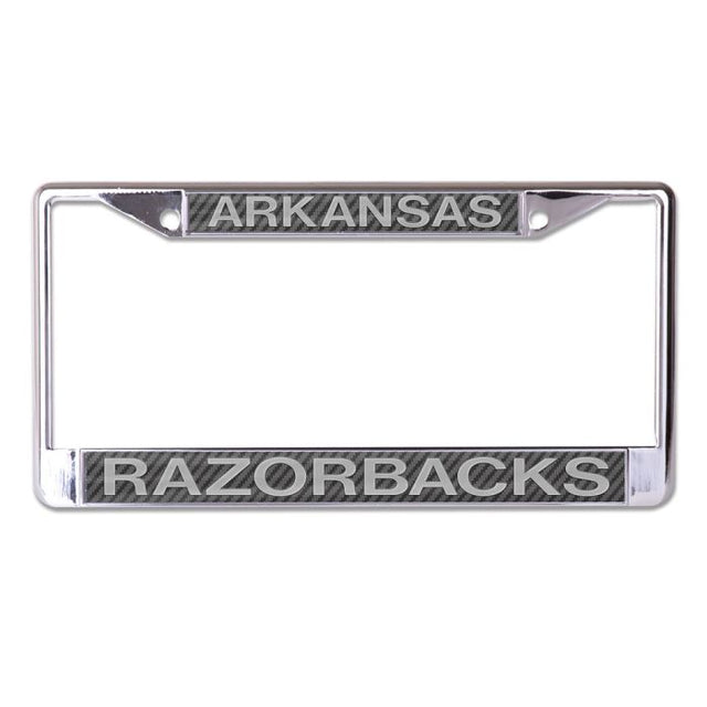 Arkansas Razorbacks CARBON Lic Plt Frame S/L Printed