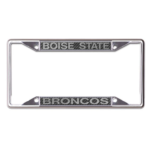 Cuadro de manga corta con licencia de carbono de los Boise State Broncos impreso en color blanco y negro