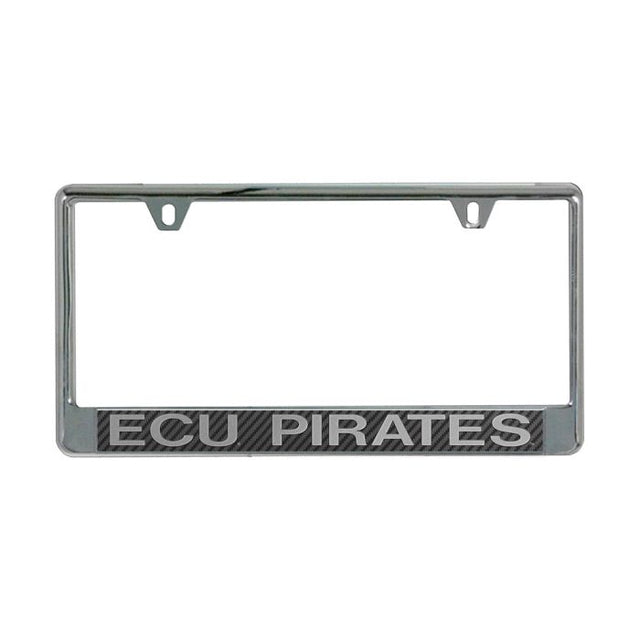 East Carolina Pirates CARBON Lic Plate Frame B/O Printed