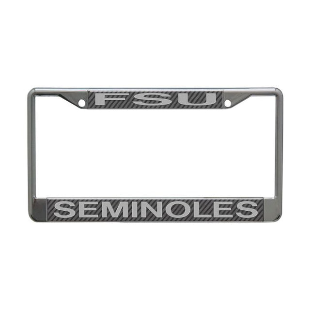 Florida State Seminoles CARBON Lic Plt Frame S/L Printed