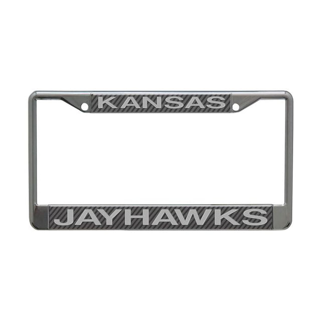 Kansas Jayhawks CARBON Lic Plt Frame S/L Printed