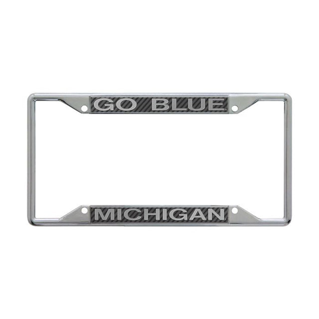 Michigan Wolverines CARBON Lic Plt Frame S/S Printed