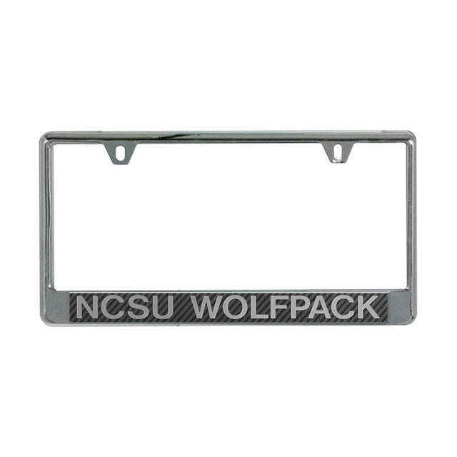 NC State Wolfpack CARBON Lic Plate Frame B/O Printed