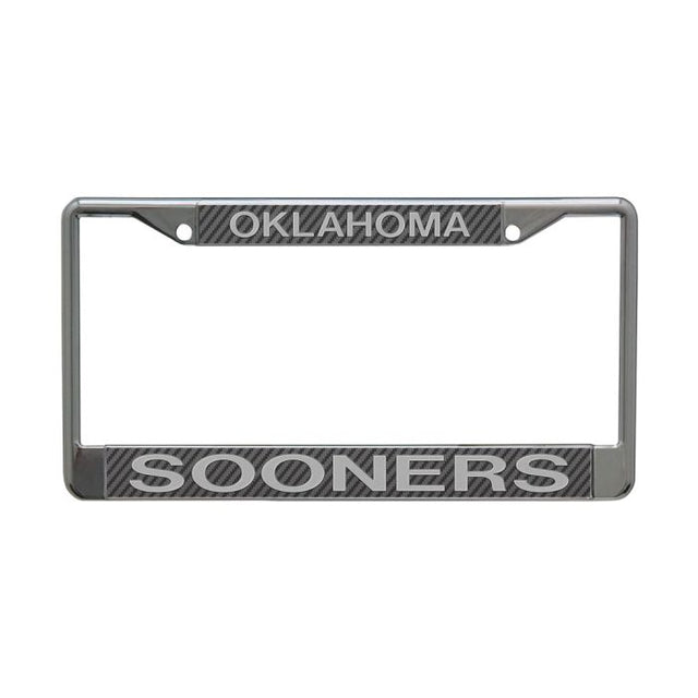 Oklahoma Sooners CARBON Lic Plt Frame S/L Printed