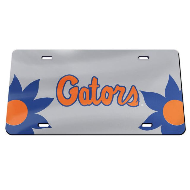 Florida Gators FLOWERS Acrylic Classic License Plates