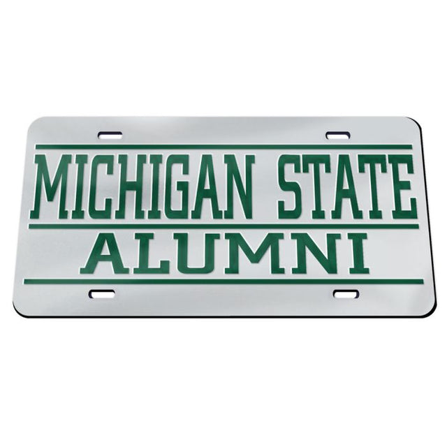 Placas de matrícula clásicas de acrílico de los Spartans de Michigan State