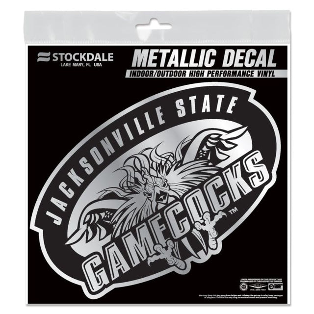 Jacksonville State Gamecocks Decal Metallic 6" x 6"