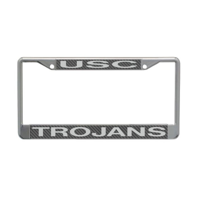 USC Trojans CARBON Lic Plt Frame S/L Printed