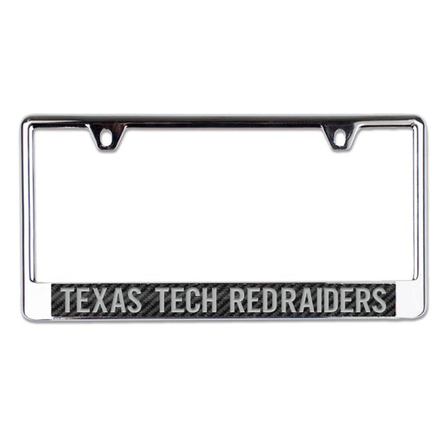 Texas Tech Red Raiders CARBON Lic Plate Frame B/O Printed