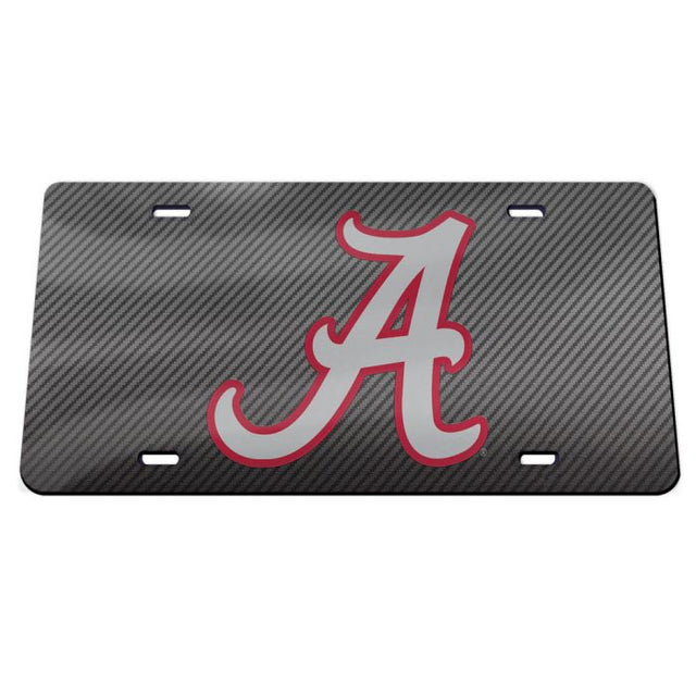 Matrícula acrílica especial de Alabama Crimson Tide CARBON