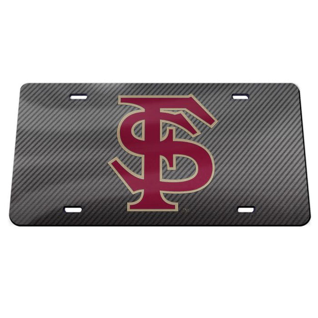 Florida State Seminoles CARBON Acrylic Classic License Plates