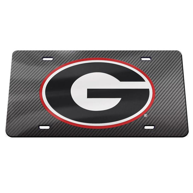 Georgia Bulldogs CARBON Specialty Acrylic License Plate