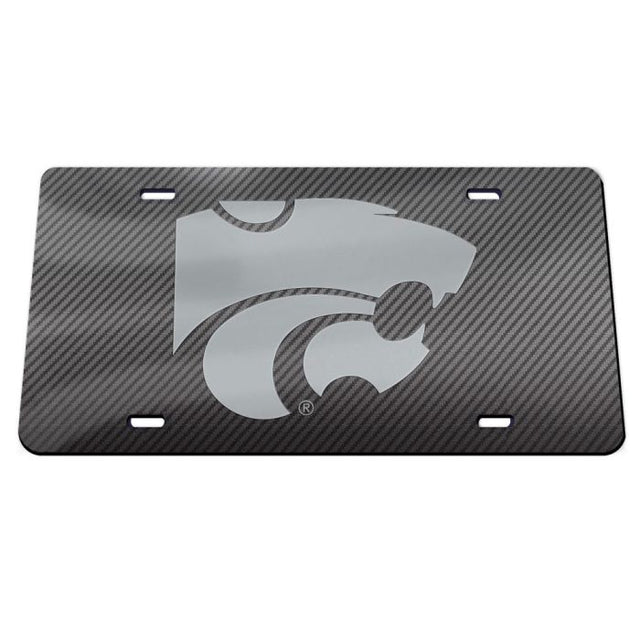 Kansas State Wildcats CARBON Specialty Acrylic License Plate