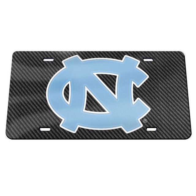 North Carolina Tar Heels CARBON Specialty Acrylic License Plate