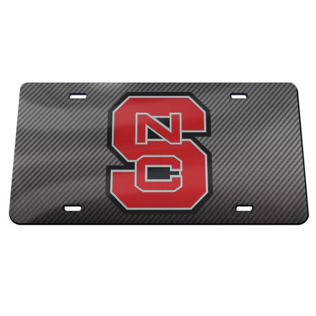 Placas de matrícula clásicas de acrílico de carbono Wolfpack de NC State