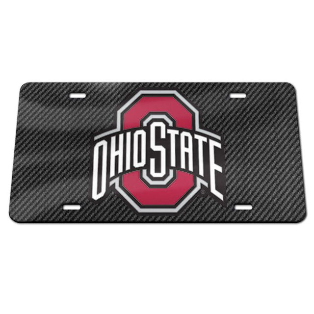 Ohio State Buckeyes CARBON Specialty Acrylic License Plate