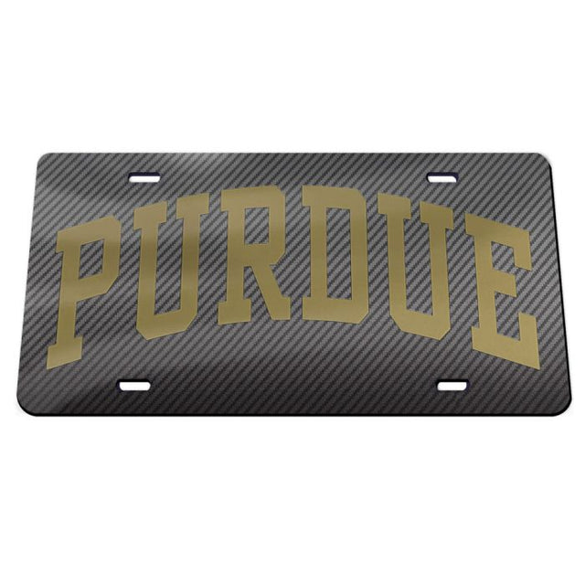 Placas de matrícula clásicas de acrílico CARBON de Purdue Boilermakers