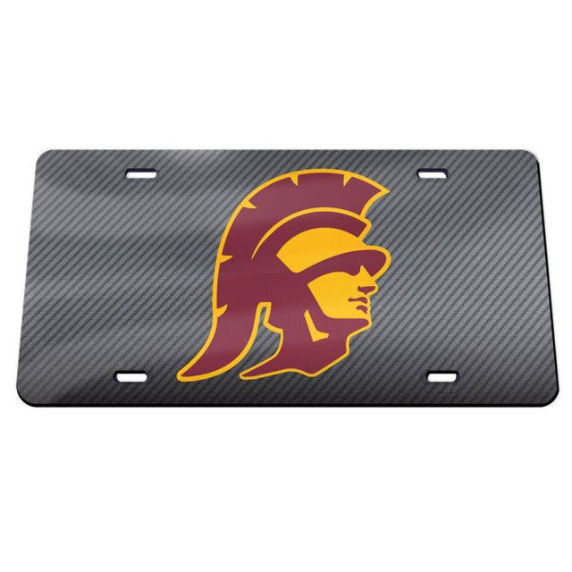 USC Trojans CARBON Specialty Acrylic License Plate