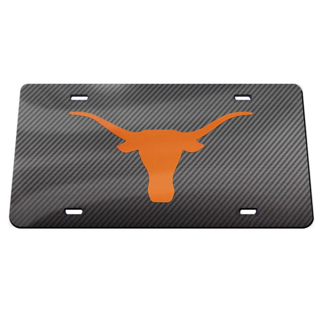 Texas Longhorns CARBON Specialty Acrylic License Plate